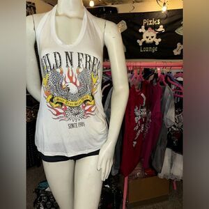 Liberty Wear Biker Wild And Free Halter Top